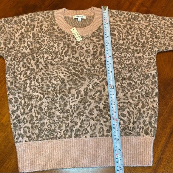Madewell Leopard Print Sweater in Soft Pink NWT - Picture 7 of 8